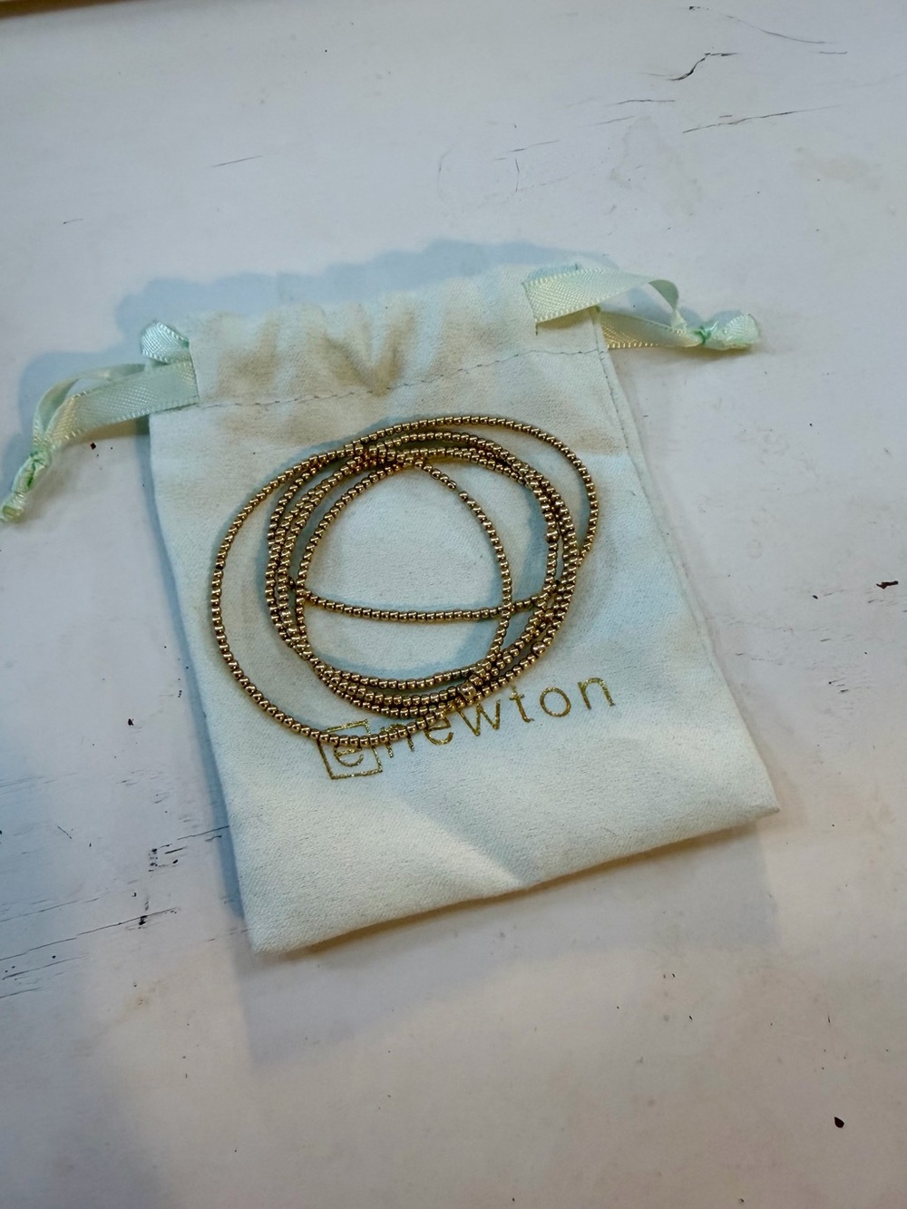 Gold-Tone Beaded Wrap Bracelet with Heart Accent by e.motion - Picture 4 of 6